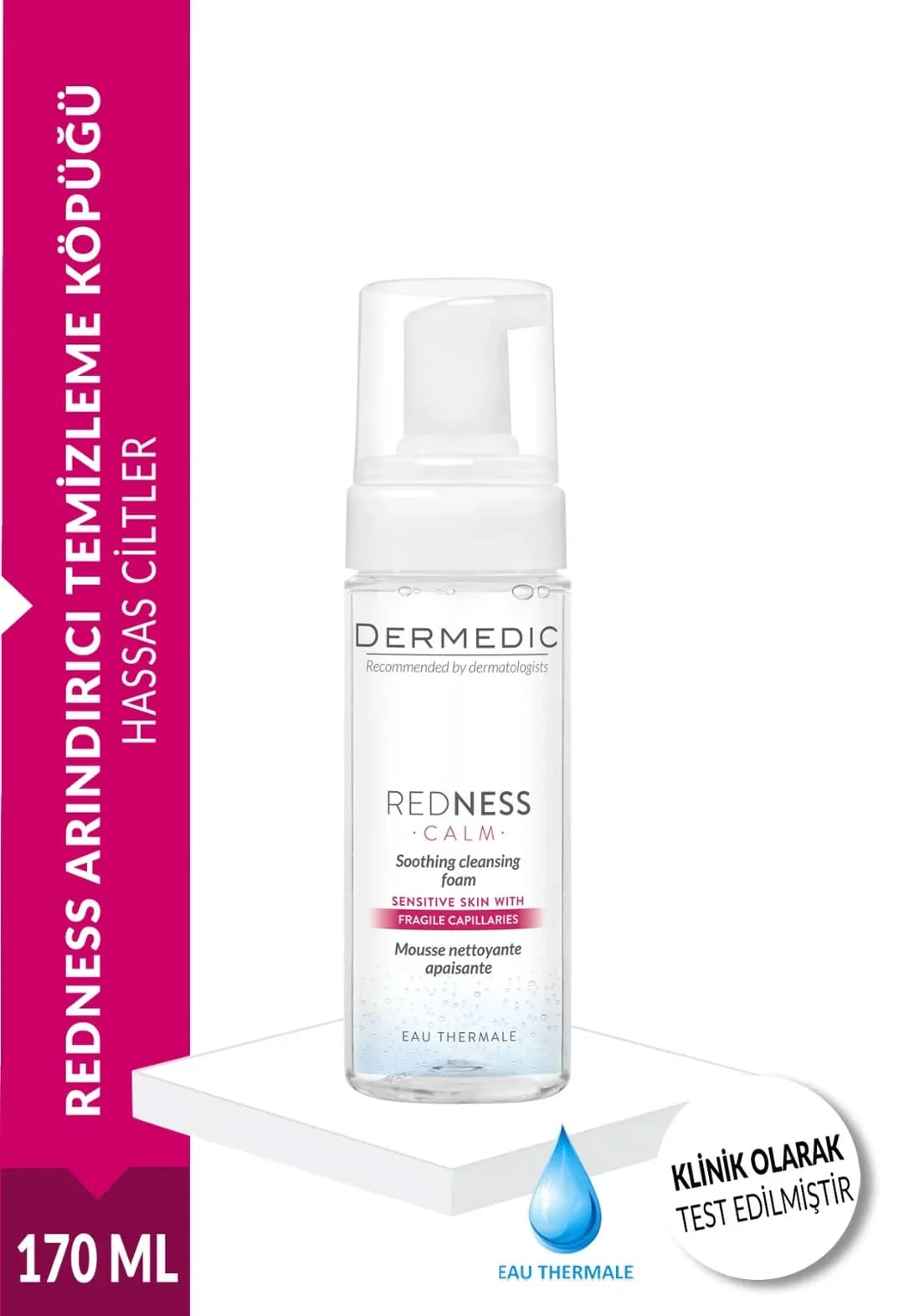 DERMEDİC REDNESS ARINDIRICI TEMİZLEME KÖPÜĞÜ 170 ML