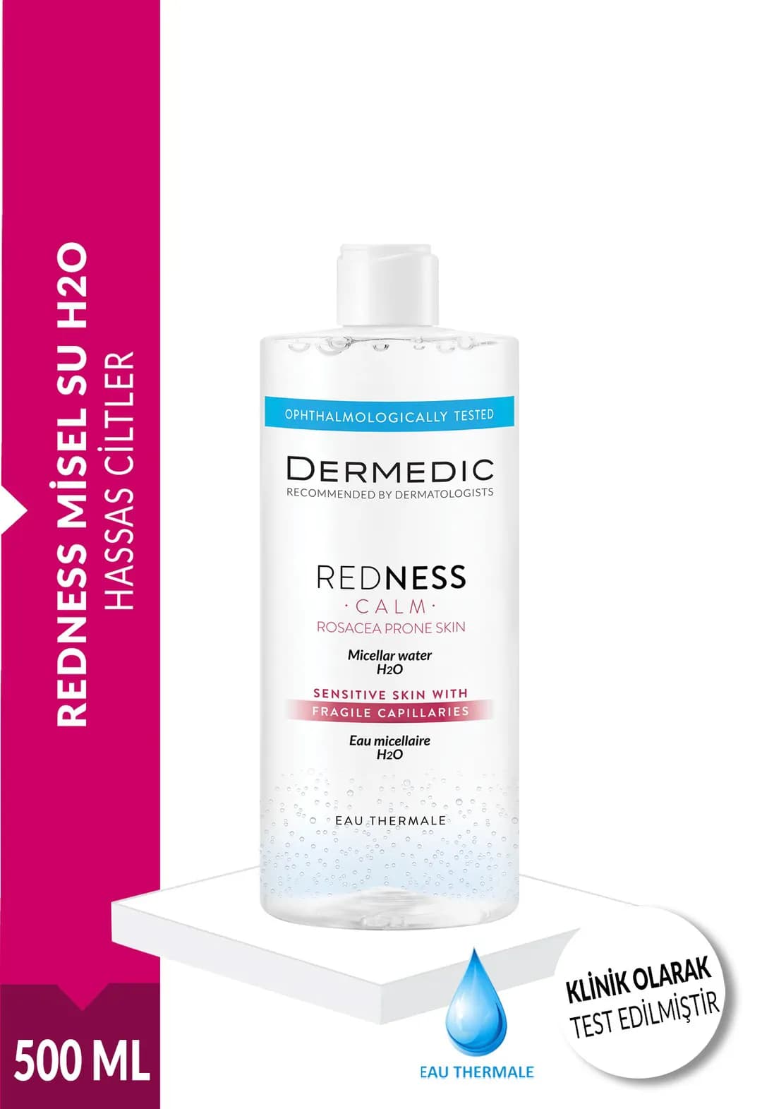 DERMEDİC REDNESS MİSEL SU H2O 500 ML