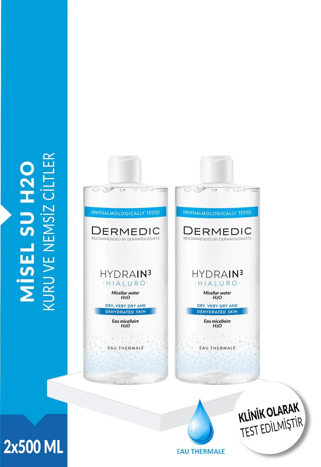 DERMEDİC HYDRAIN3  MİSEL SU H2O (2x500ML) 