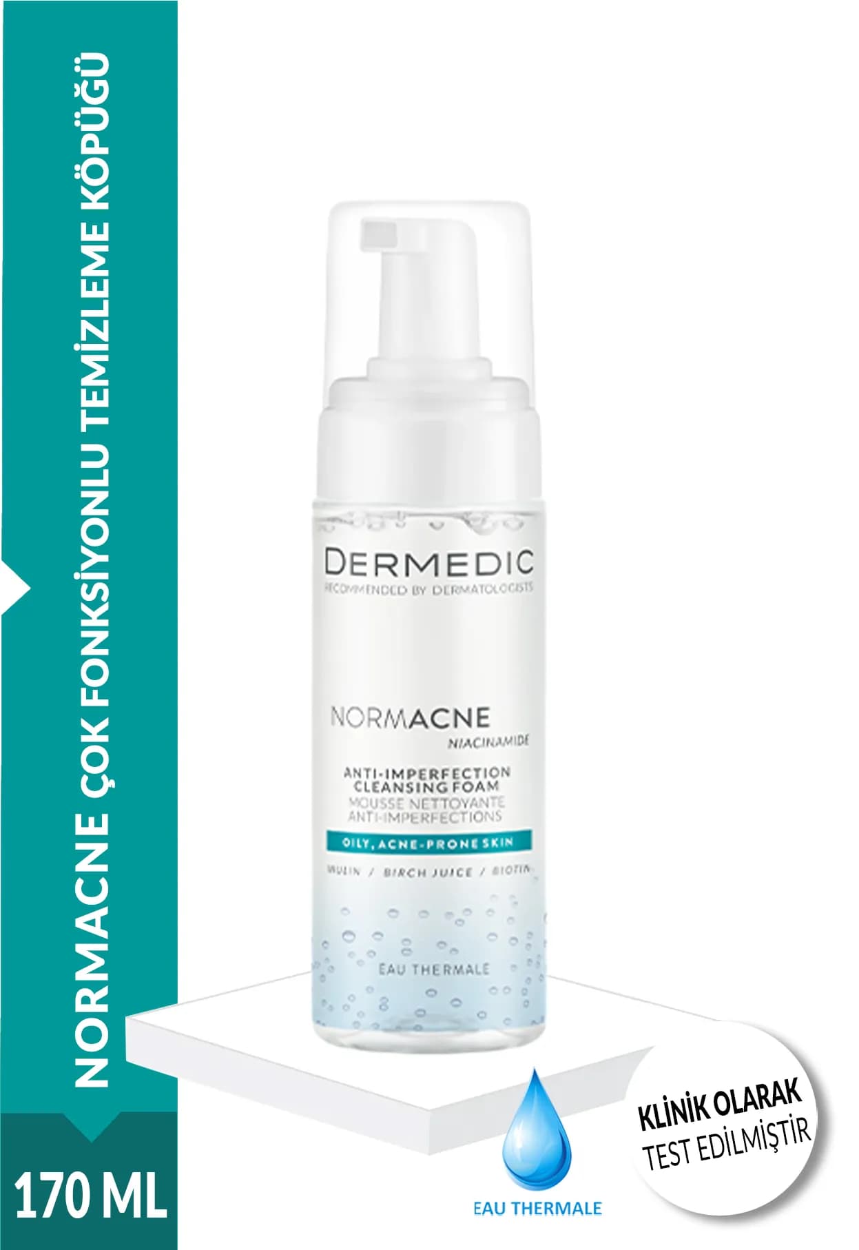 DERMEDİC NORMACNE ÇOK FONKSİYONLU YÜZ TEMİZLEME KÖPÜĞÜ 170 ML