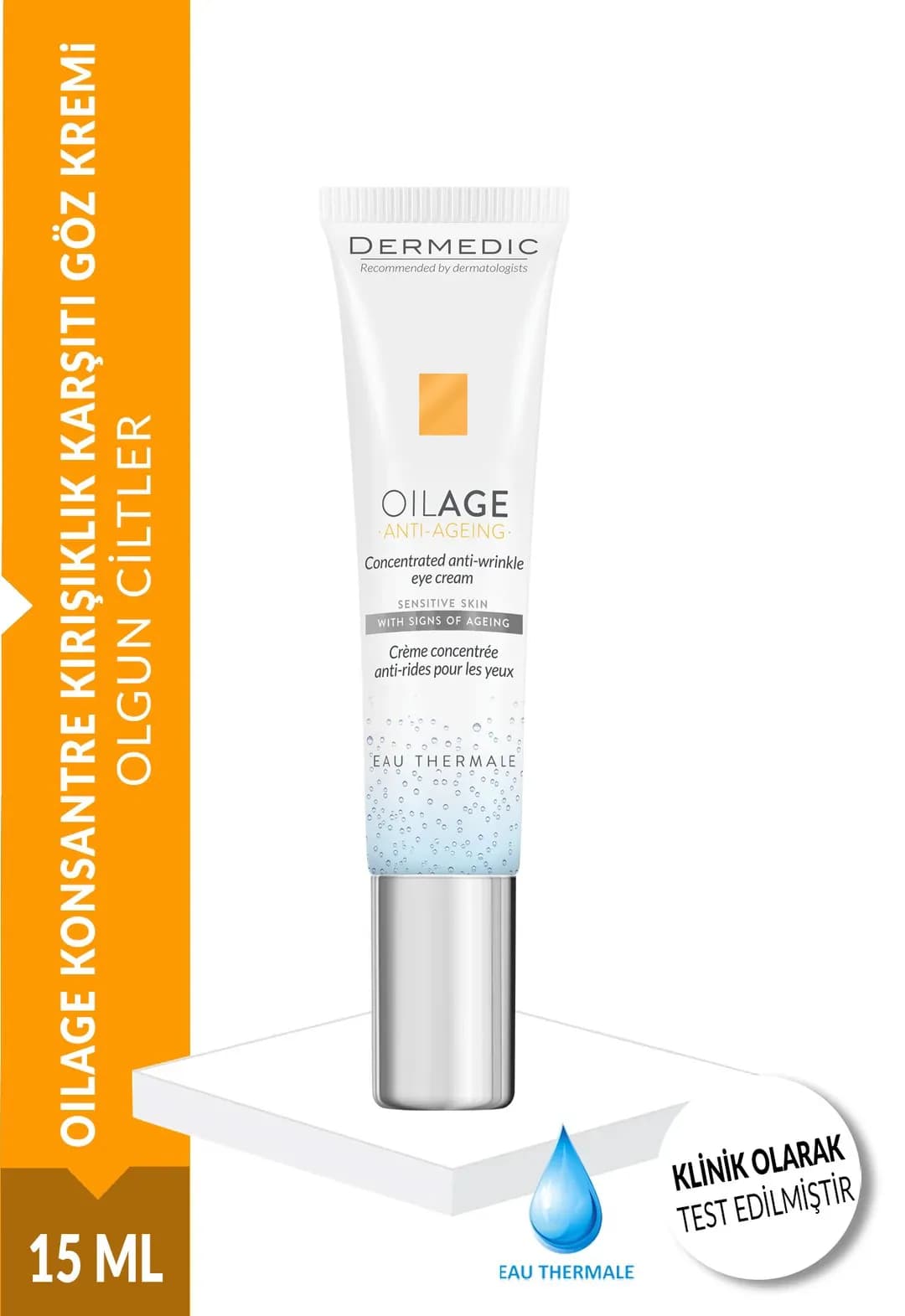 DERMEDİC OILAGE KONSANTRE KIRIŞIKLIK KARŞITI GÖZ KREMİ 15 ML 
