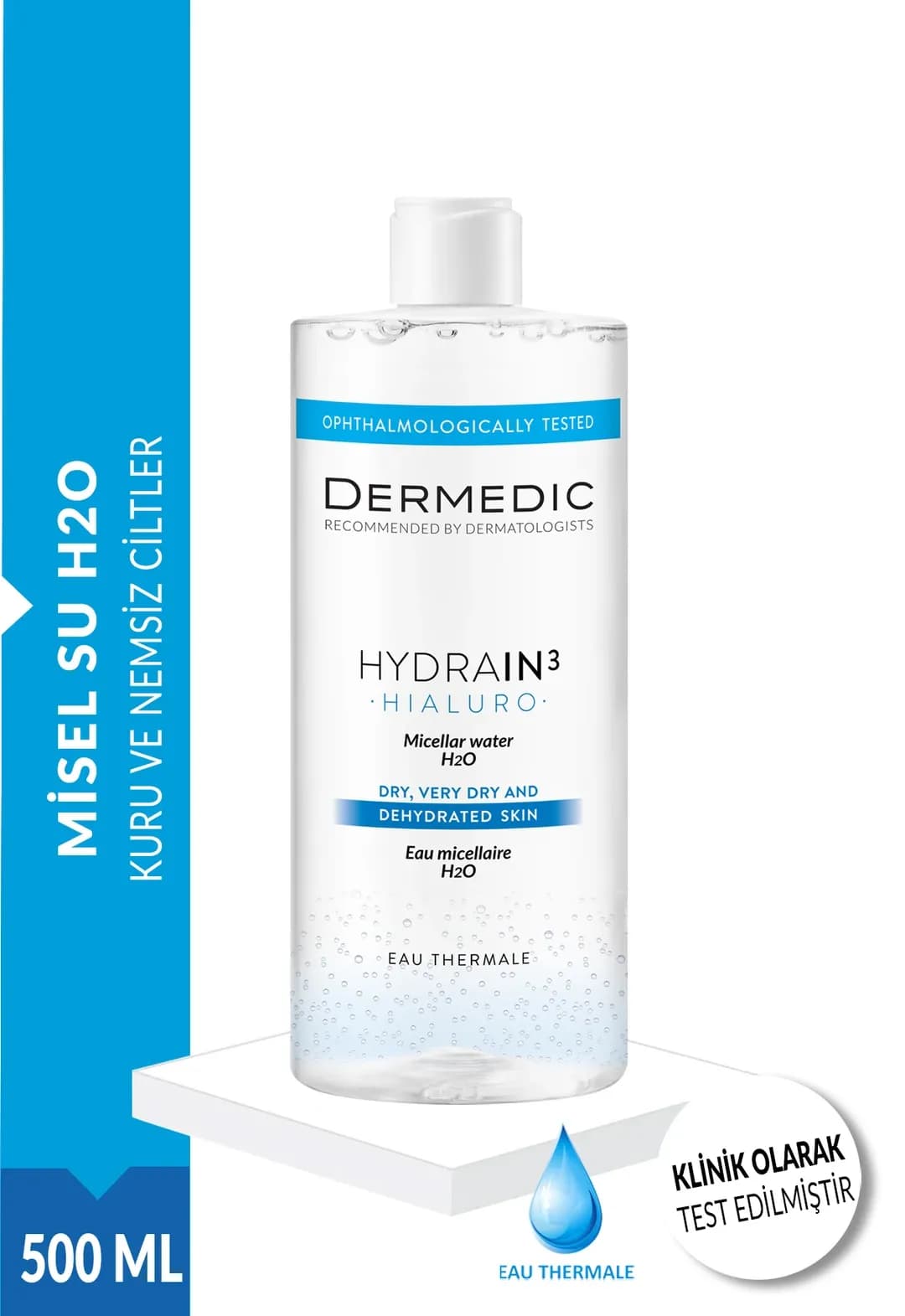DERMEDİC HYDRAIN3 HIALURO Misel Su H2O 500 ML 
