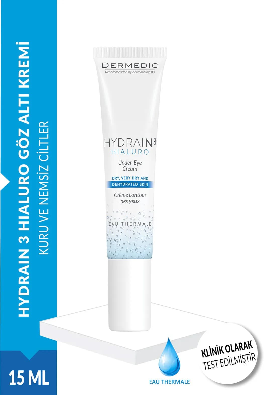 DERMEDİC HYDRAIN3 HIALURO GÖZ ALTI KREMİ 15 ML 